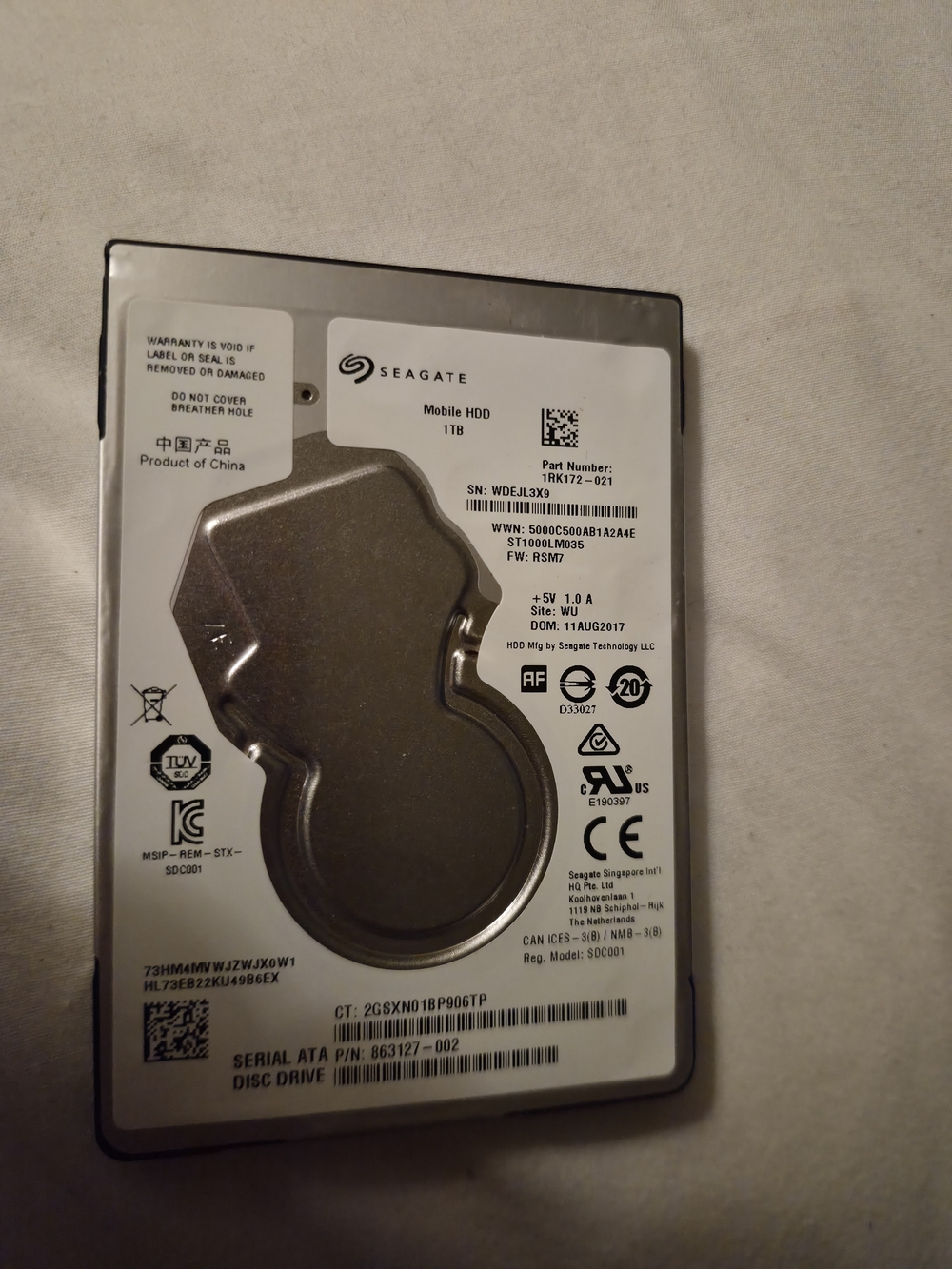 Seagate Mobile HDD 1TB Laptop Internal Hard Drive Tested
